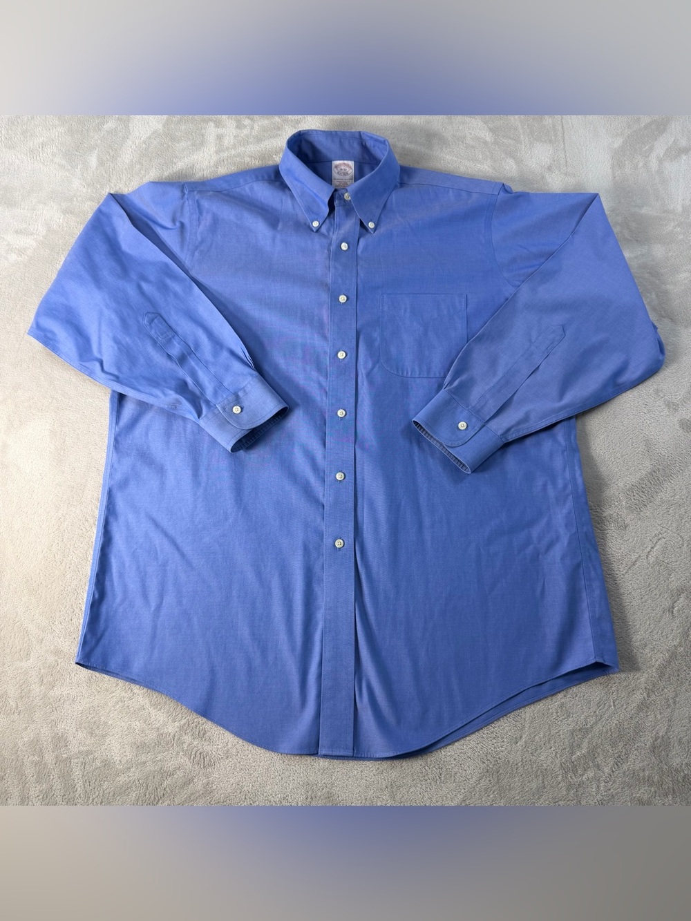 Brooks Brothers 1818 Mens 16 -33 Pale Blue Regent Fit Button Up Shirt Stretch